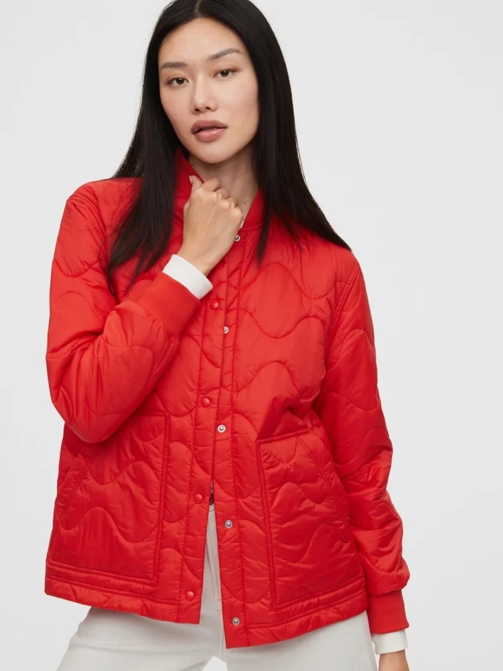 Gap Upcycled Quilted Puffer Jacket Size Medium